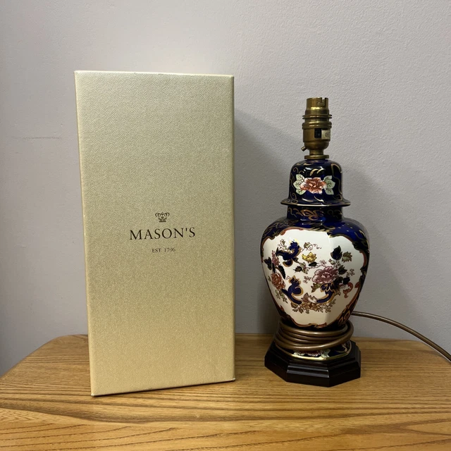 Mason's Ironstone Blue Mandalay Table Lamp Ltd Edition Boxed B154 Mason's Ironstone Blue Mandalay Table Lamp Ltd Edition Boxed B154