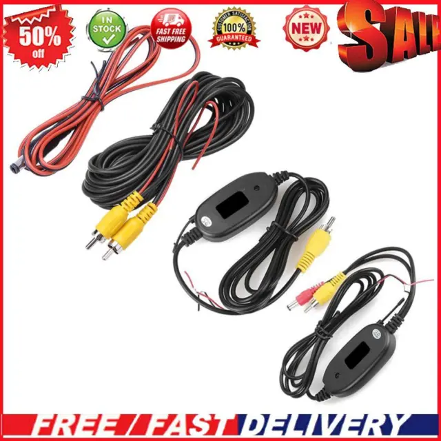 RCA Video Cable 2.4GHz Wireless Video Transmitter Receiver for Rear View Camera