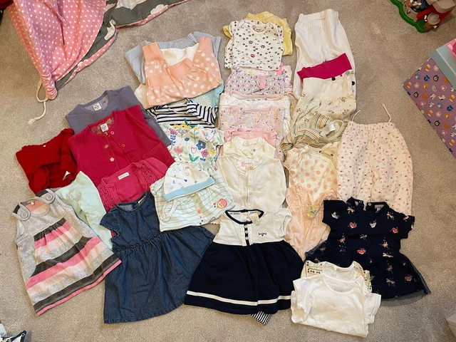 Huge Baby Girl Clothes bundle 35 pieces, 3-6 months
