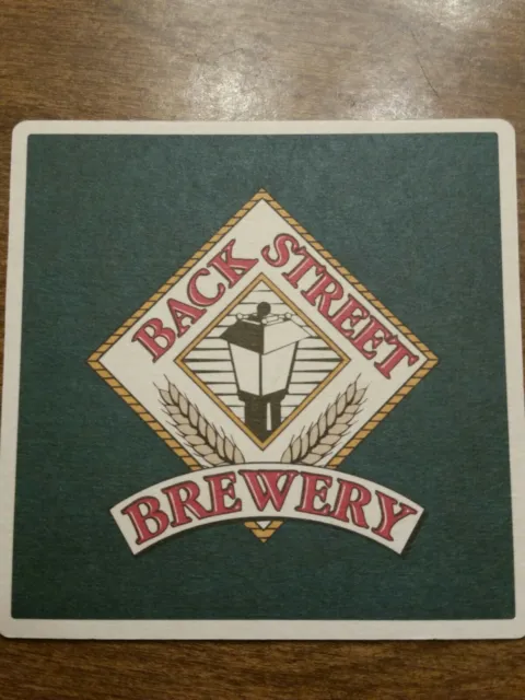 Beer Bar Coaster ~ BACK STREET Brewery ~ Vista, CALIFORNIA Craft Brewing Company