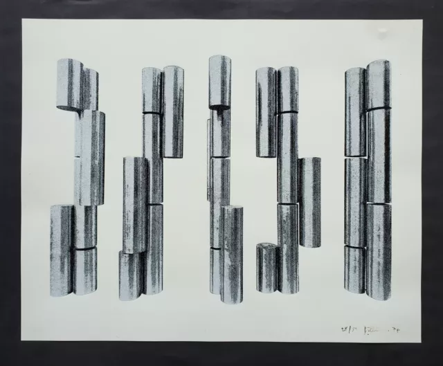 Grafik Print Siebdruck Entwurf Norddeutsch Günter Tollmann  Signiert 1974