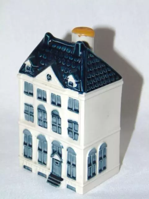 KLM Blue DELFT House BOLS Holland Porcelain Miniature House #48 Empty Bottle
