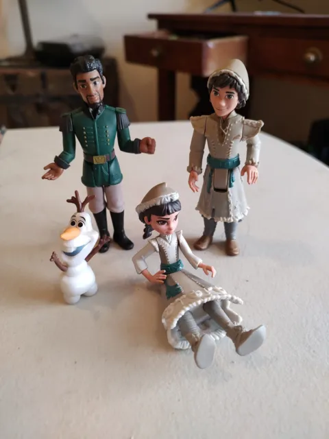 Disney Frozen II Figures Dolls Lieutenant Mattias Honeymaren Ryder Olaf 4pc Lot