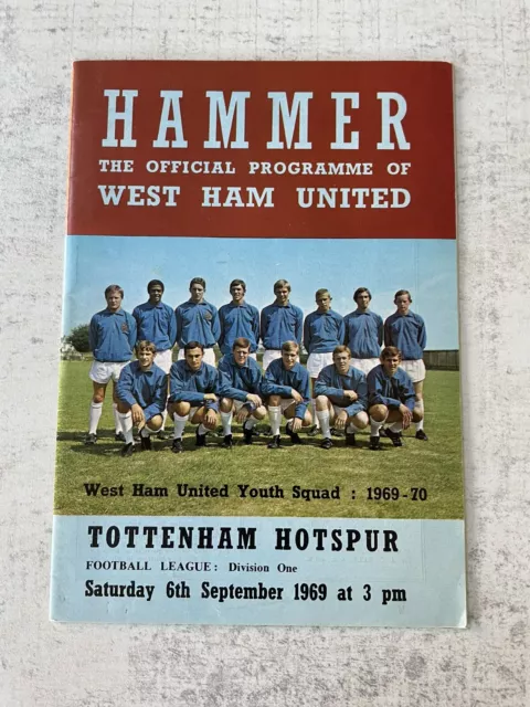 West Ham United v Tottenham Hotspur, Div. 1, 6 September 1969