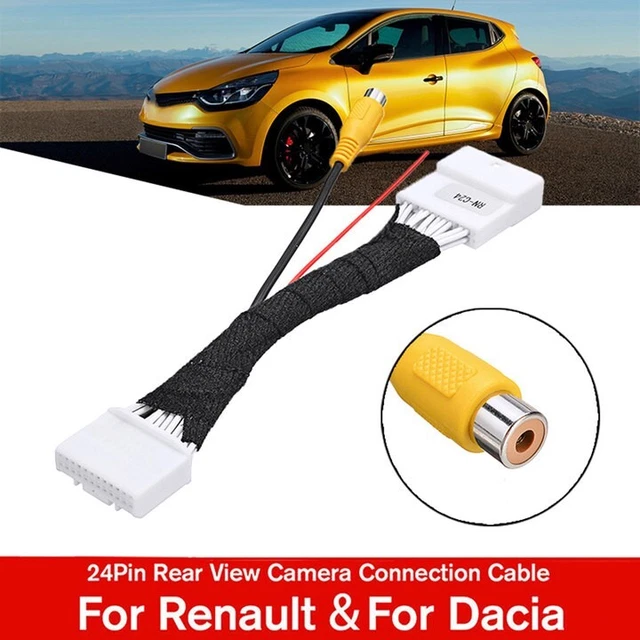 24 Pin Car Rear View Camera Adapter Cable Wire Fit For Renault And For Dacia