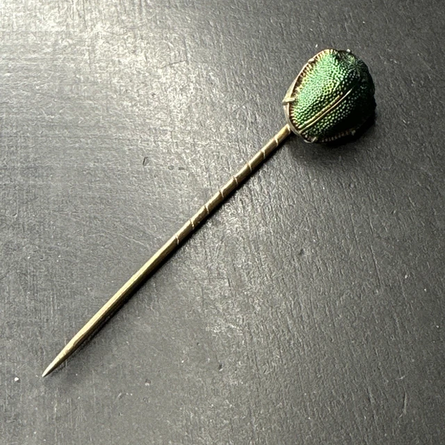 Épingle Ancienne Art Déco / Art Nouveau | Plaqué Or 18k Avec Cabochon | Occasion Vintage | Bijou Collector