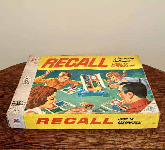 Vintage Milton Bradley RECALL Game Of Observation Made In USA 1960s