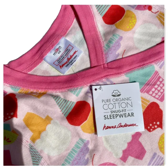 Hanna Andersson Organic Cotton Ice Cream Pajamas Size 8 2