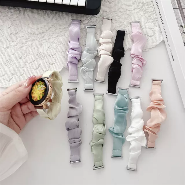 For Samsung Galaxy Watch 3 4 5 6 Active2 40mm/44mm Scrunchie Bracelet Strap Band