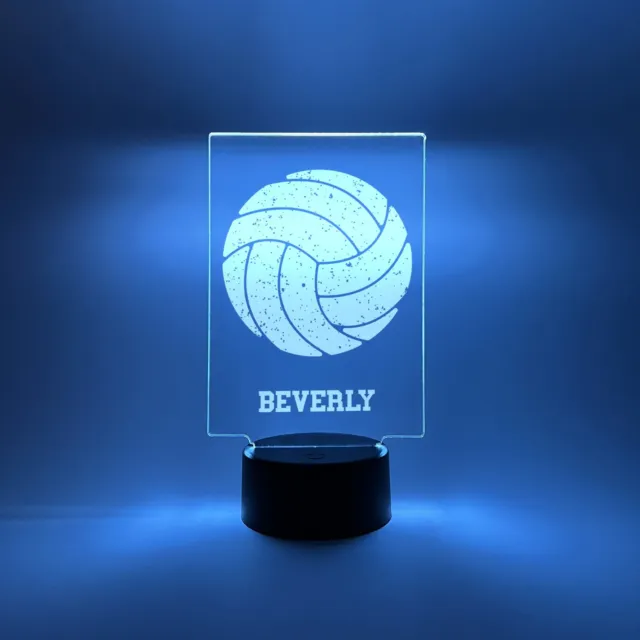 Personalized LED Light Up Desk Lamp Stand Sports Volley Ball Player Room Gift