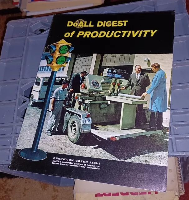 1966 DOALL TOOLS DIGEST OF PRODUCTIVITY MAGAZINE Sales Catalog Book MACHINIST
