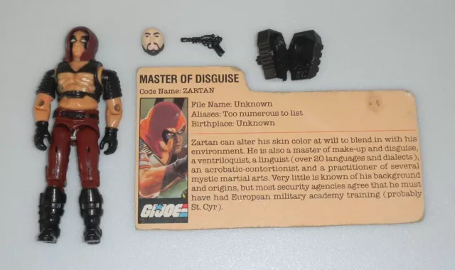 1984 GI JOE Cobra Dreadnok Zartan v1 Figure Accessory Set with