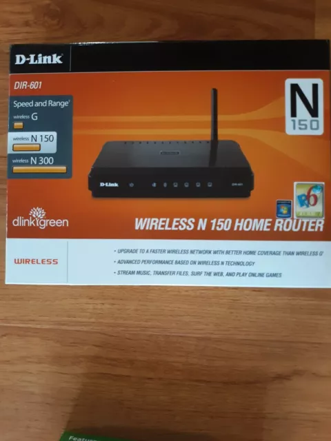 D-Link DIR-601 N150 4-Port 10/100 Wireless WiFi N-Router 150 Mbps
