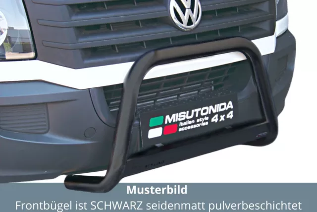 Frontbügel Edelstahl schwarz für VW Crafter 2011 - 2016 Ø63mm mit Gutachten