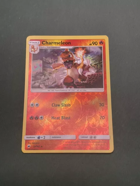 Charmeleon 19/147 NM Reverse Holo Burning Shadows Near Mint Foil Pokemon Card