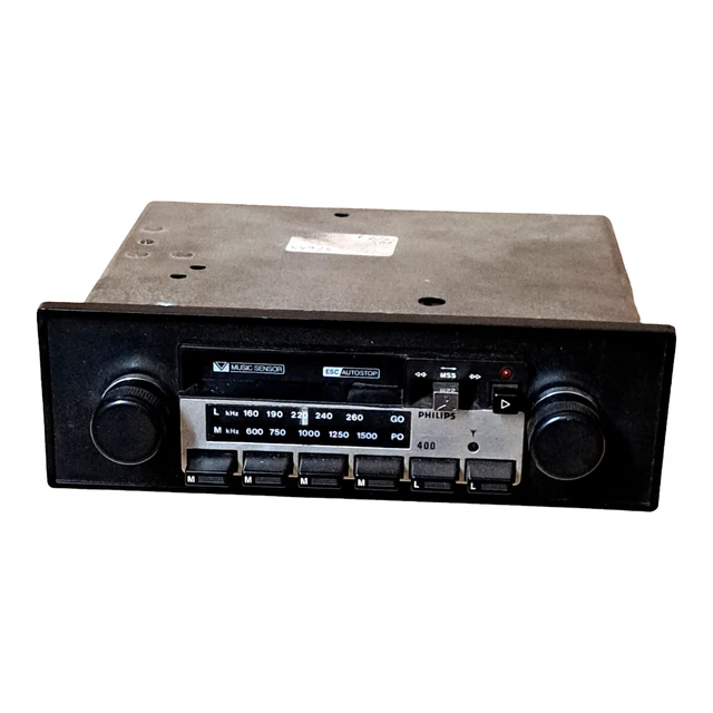 PHILIPS CAR STEREO Radio Cassette Player Model 400 Vintage 80's