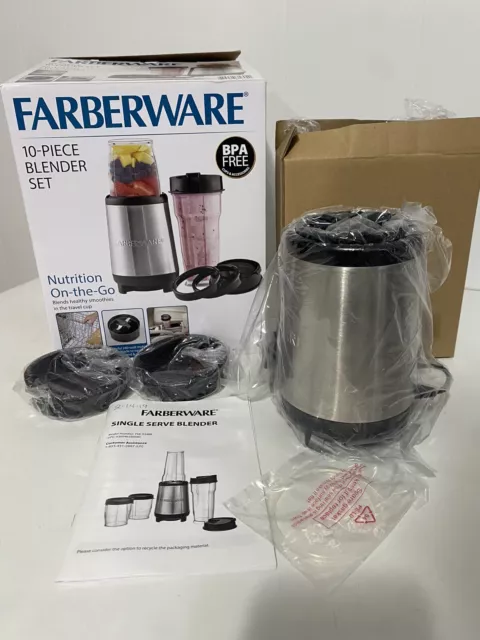Farberware Single Server Blender 10 Piece Set (4 Cup+Accessories) Model  16260