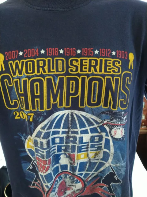 SPORTS (2007) T-Shirt  BOSTON RED SOX WORLD SERIES 1903 1912 1915 1916 1918 2004