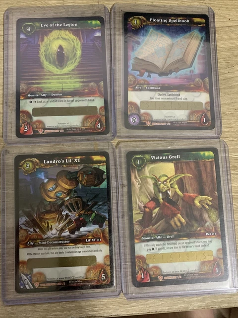World of Warcraft WoW TCG Unscratched Loot Card Pet Lot XT Grell Spellbook Eye