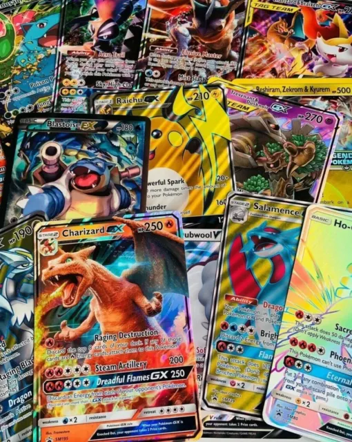 Pokemon Cards 10 Ultra Rare GX EX V God Pack - Full Art VMAX Rainbow Or Shiny!