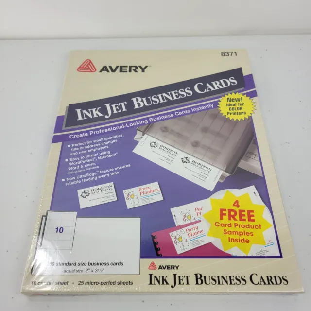 Avery® 8371 Inkjet Business Cards White  250/box