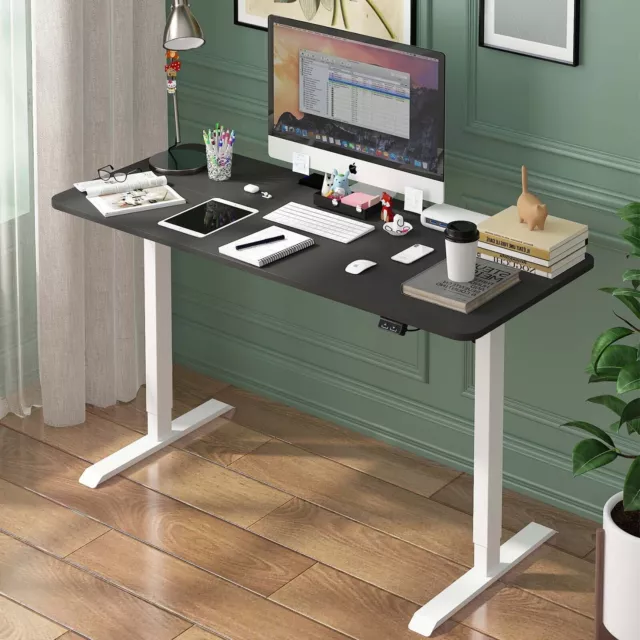 Ufurniture Electric Standing Desk Height Adjustable Sit Stand Table 120cm Black