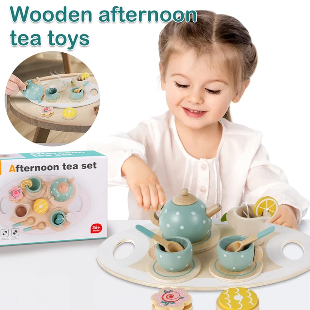 14PCS TOY TEA Set Afternoon Tea Set Toy Pretend Play Tea Party Set