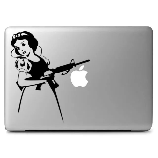 Snow White With Gun Decal Sticker for Macbook Air Pro Laptop Car Window Wall