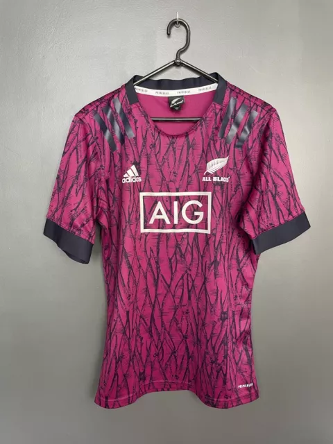 New Zealand All Blacks Rugby Union Shirt Training Jersey Adidas Size M Adult