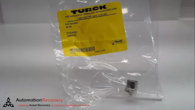 Turck Rk-Mc, Dust Cap/Cover For M12 Series, U0905-72, New #113940