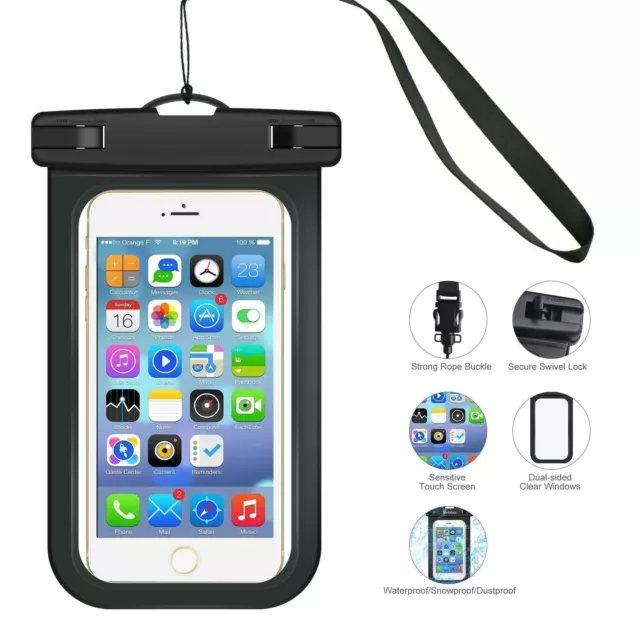 Waterproof Underwater Phone Case Pouch UK All Smartphones Universal Dry Bag