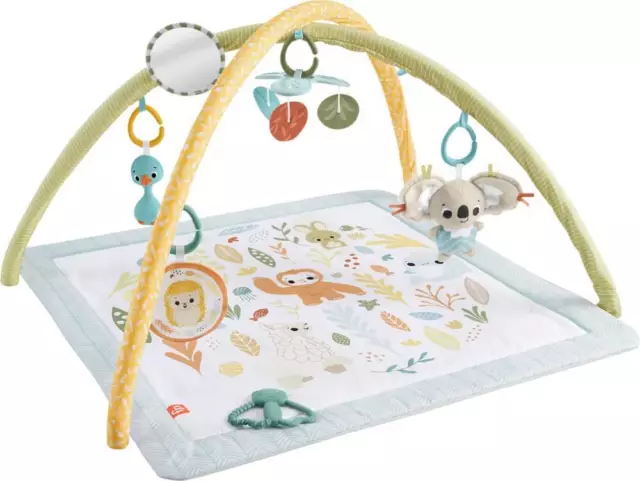 Fisher-Price Simply Senses sensorische Erlebnisdecke Spielmatte für Babys mit 6