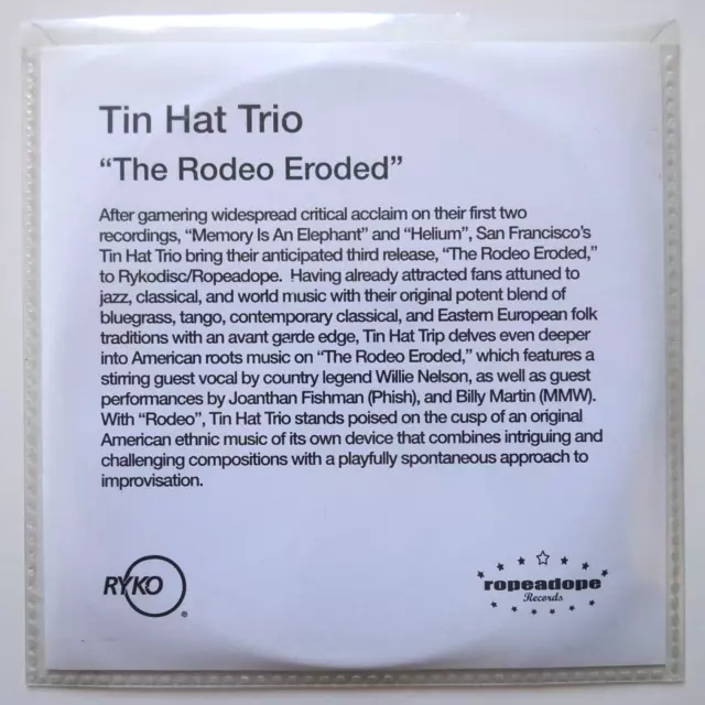 Tin Hat Trio : The Rodeo Eroded 🟊 Cd Album Promo 🟊