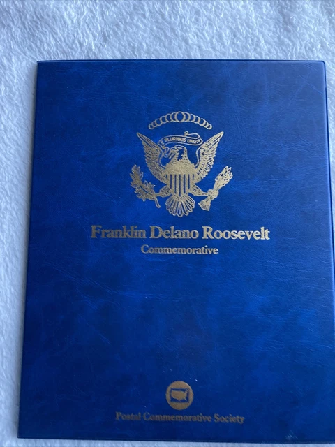 Franklin Delano Roosevelt Commemorative Folio with stamps In Wax Envelope