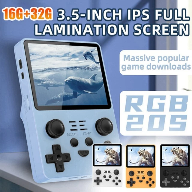 Powkiddy RGB20S Console de jeu portable, console de jeu rétro 16GB+64GB, RK3326 quad-core