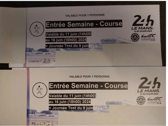 billet 24h du mans voiture 2022