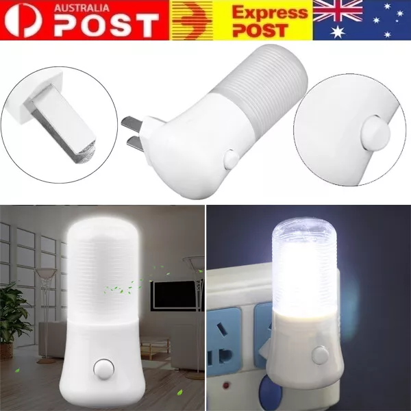 Portable LED Night Light Wall Plug-in Light Mini Night Stand Lamp Saving Energy