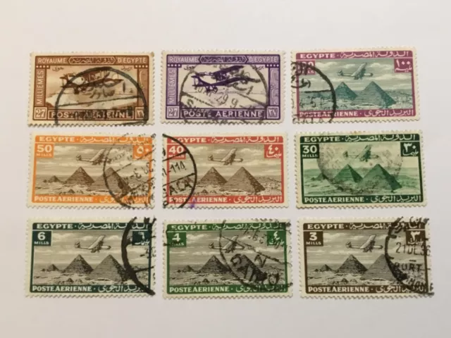 old stamps  EGYPT   x  9 air post