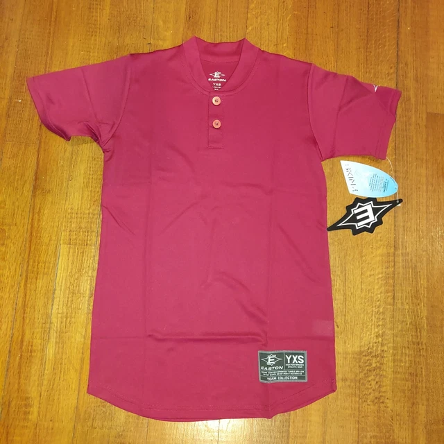 Easton Skinz Jersey Youth XS High Performance Bio-Dri Short Sleeve Cardinal