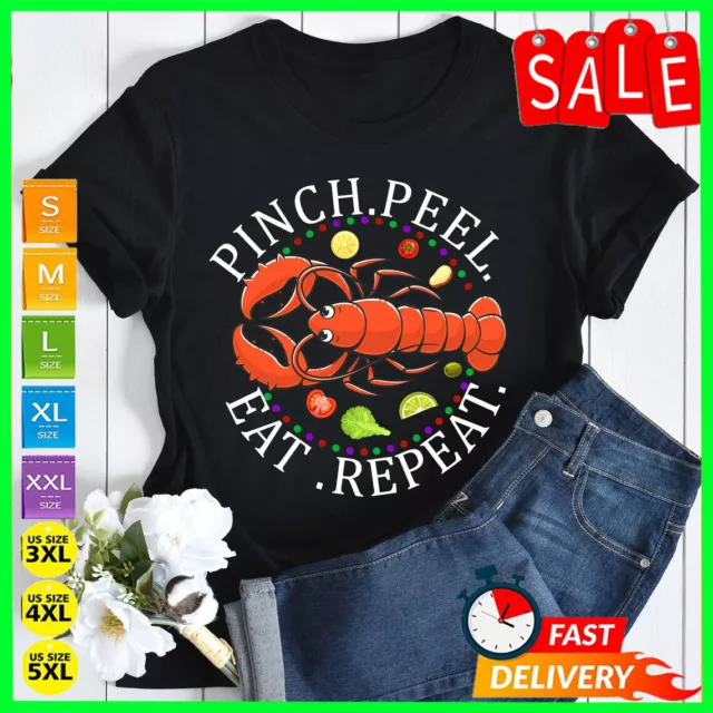 Crawfish Pinch Peel Eat Repeat Shirt, Funny Crawfish Shirt, Crawfish Season shir
