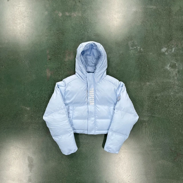 TRAPSTAR DECODED HOODED Puffer 2.0 Baby blue Jacket WOMEN £115.51