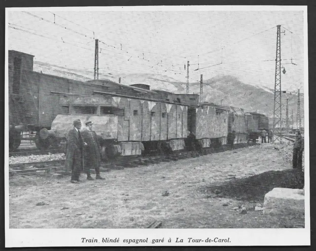 1939  --  Train Blinde Espagnol En Gare De La Tour De Carol . 3V469