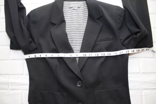 Vince Size 8 Black Blazer Wool Blend Two Button Single Breasted V0268-90162 3