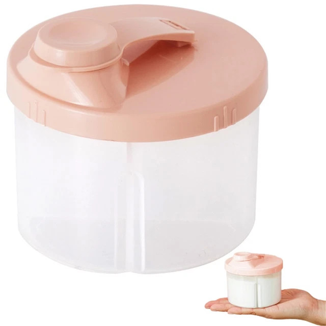 Doseur De Lait En Poudre Portable 5 étages - Pour Bébé, Collations - Empilable, Compartiments Amovibles - 21x7 Cm