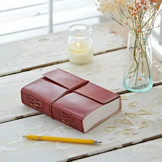 Distressed A6 Leather Journal - Handmade & Fair Trade - 2nd Quality- 50% OFF RRP