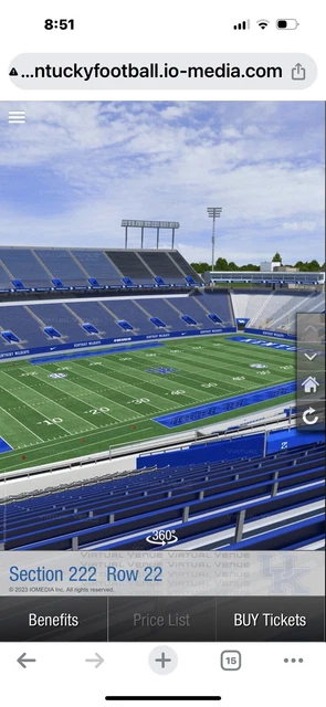 4 KENTUCKY WILDCATS VS  FlORIDA TICKETS SEC 222 ROW 26 Seats 30-33