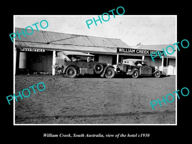 OLD LARGE HISTORIC PHOTO OF THE WILLIAM CREEK HOTEL c1930 SOUTH AUSTRALIA