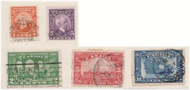 (CUST-20) 1927 Canada set of 5stamps 60th anniversary of confederation (T)  WL27