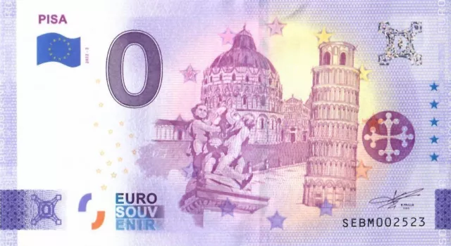 0 Euro Schein Italien 2022 · Pisa · Souvenir o Null €