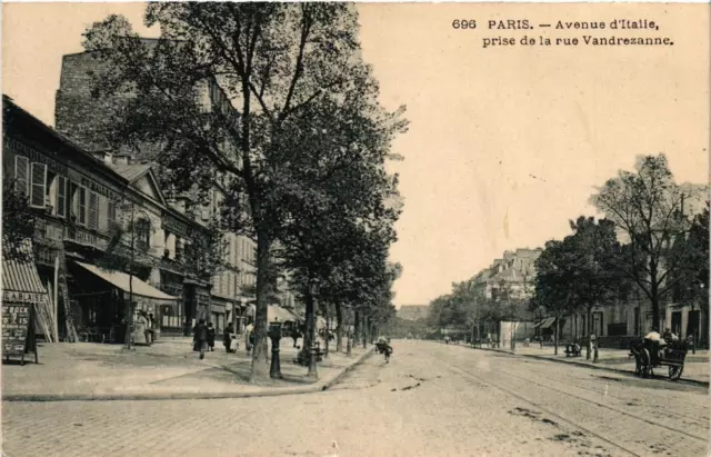 CPA PARIS (13e) Avenue d'Italie. prise de la rue Vandrezanne (538996)